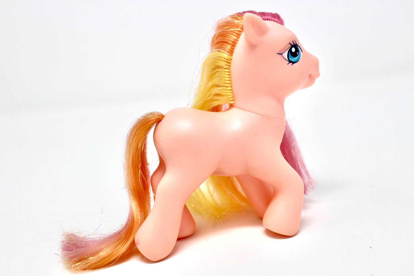 My Little Pony G3 Sunny Sparkles, 2005 Vintage MLP Pink Orange Pony with Sunflower Cutie Mark and Sparkly Hair