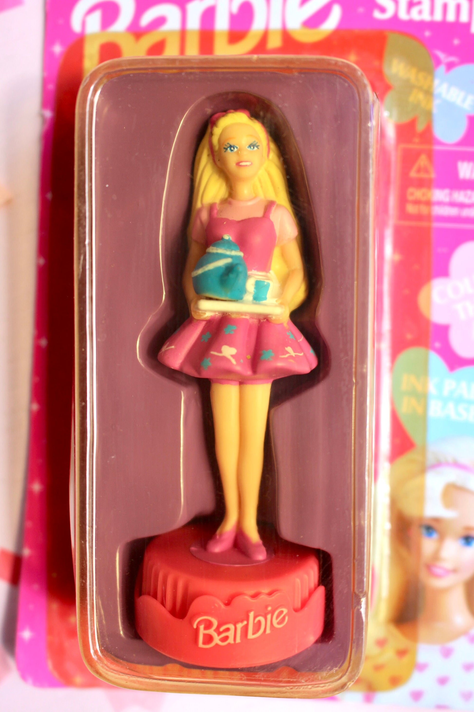 Barbie Figurine Stampers New in Package, Choose Your Own, Vintage 90s Pink Barbie for Girls Stationary Stamps