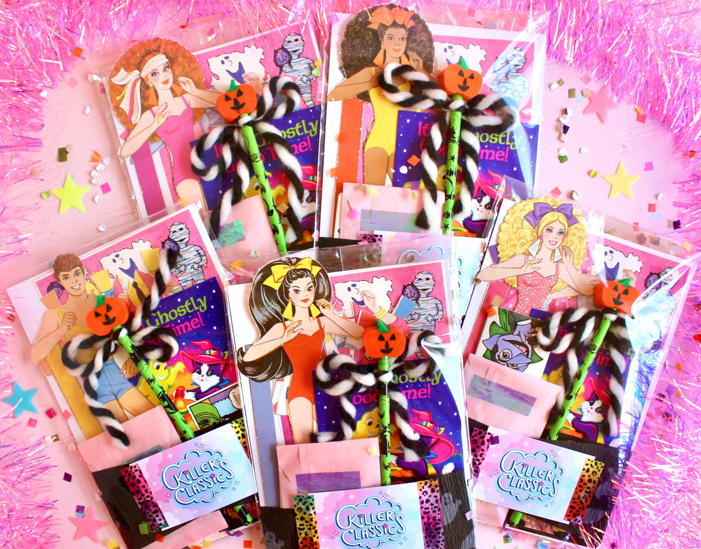 Rockin Barbie Halloween Party Pack, Barbie Rockers Paper Ephemera, Barbie Cards Stickers Paper Dolls, 80s 90s Girl Halloween Happy Mail