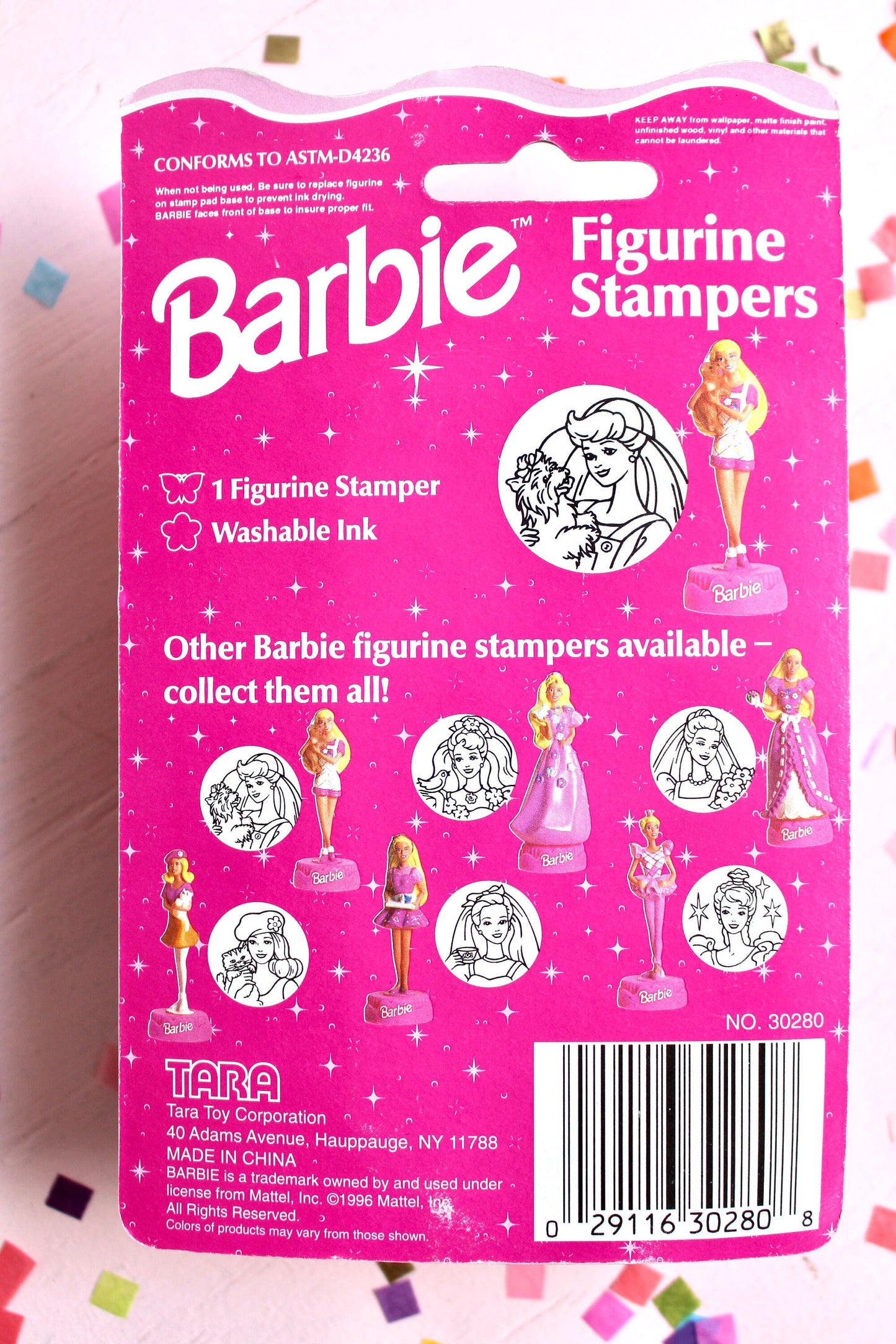 Barbie Figurine Stampers New in Package, Choose Your Own, Vintage 90s Pink Barbie for Girls Stationary Stamps