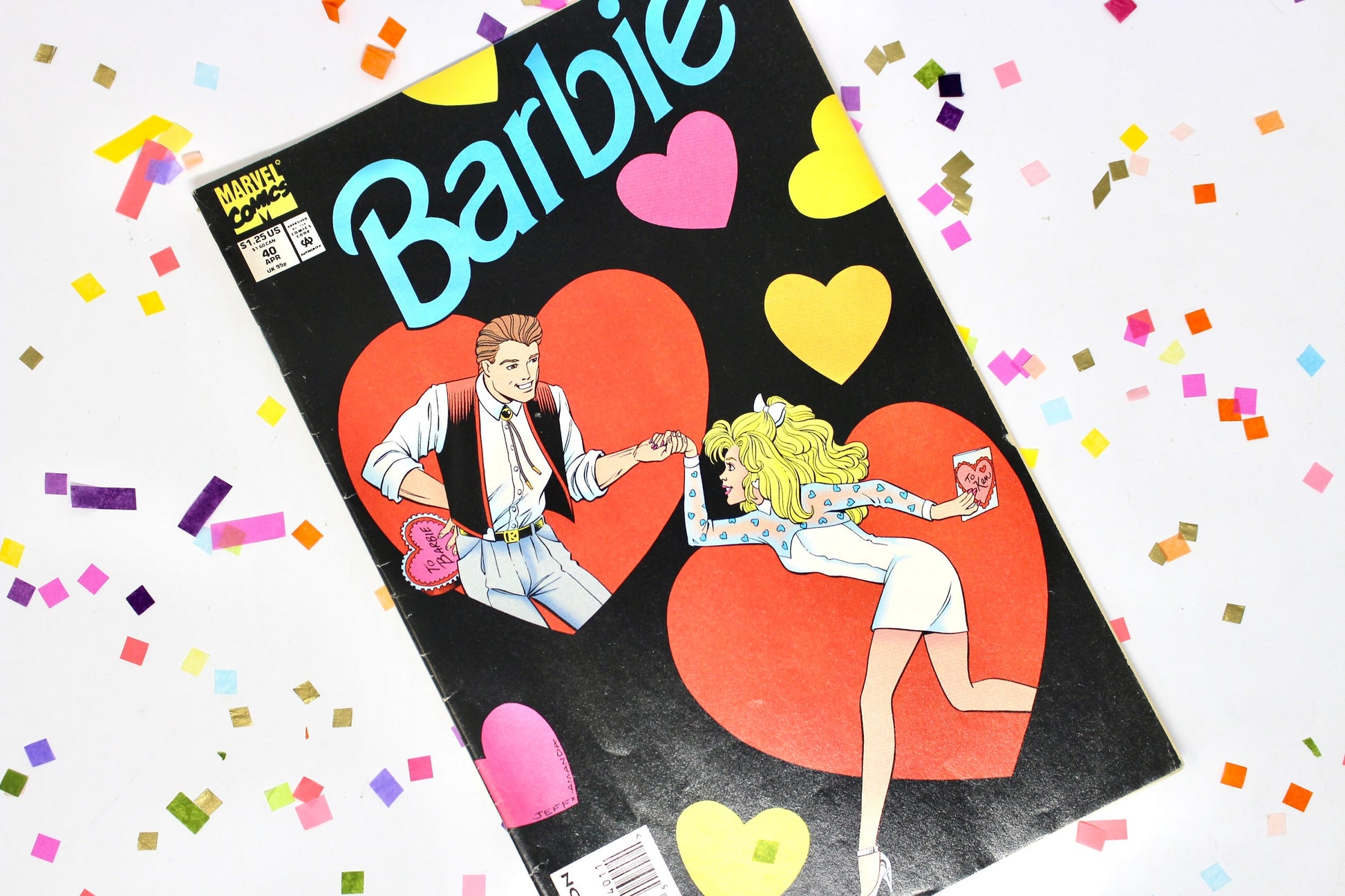 Barbie Valentines Marvel Comic Book, Vintage 90s Barbie Doll Magazine with Ads, 90s Barbie Nostalgia, Retro Barbie Pink Valentines Day Gift