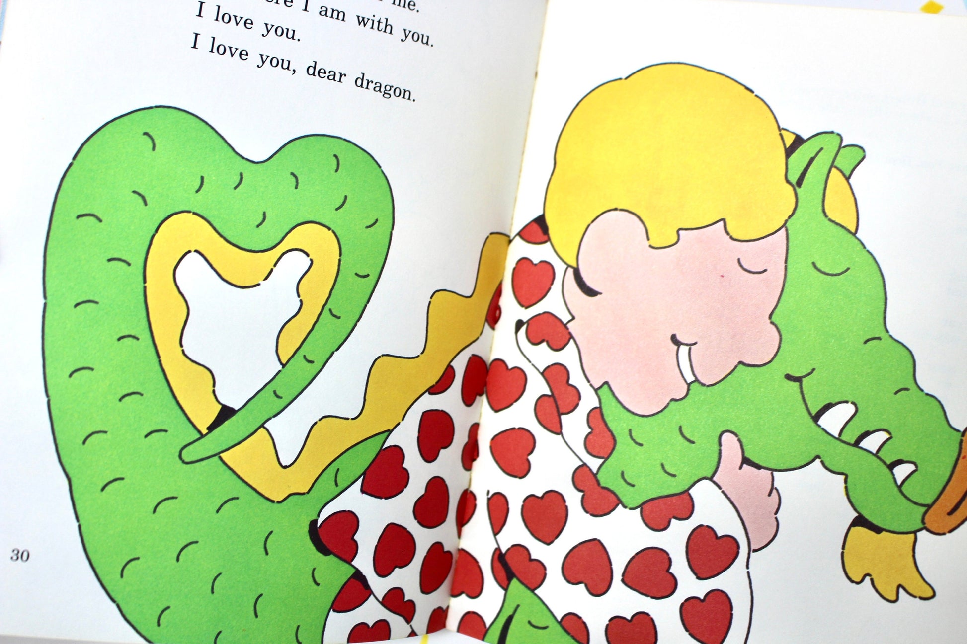 Valentines Day Kids Softcover Book, I Love You Dear Dragon, Vintage Valentines Reading for Kids, Retro V Day Dragon Teacher Classroom Book