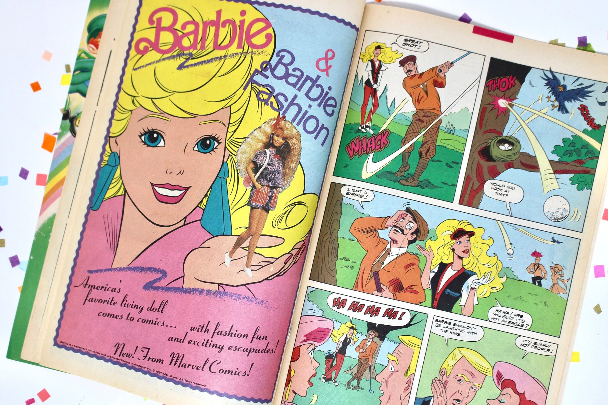 Barbie Valentines Marvel Comic Book, Vintage 90s Barbie Doll Magazine with Ads, 90s Barbie Nostalgia, Retro Barbie Pink Valentines Day Gift