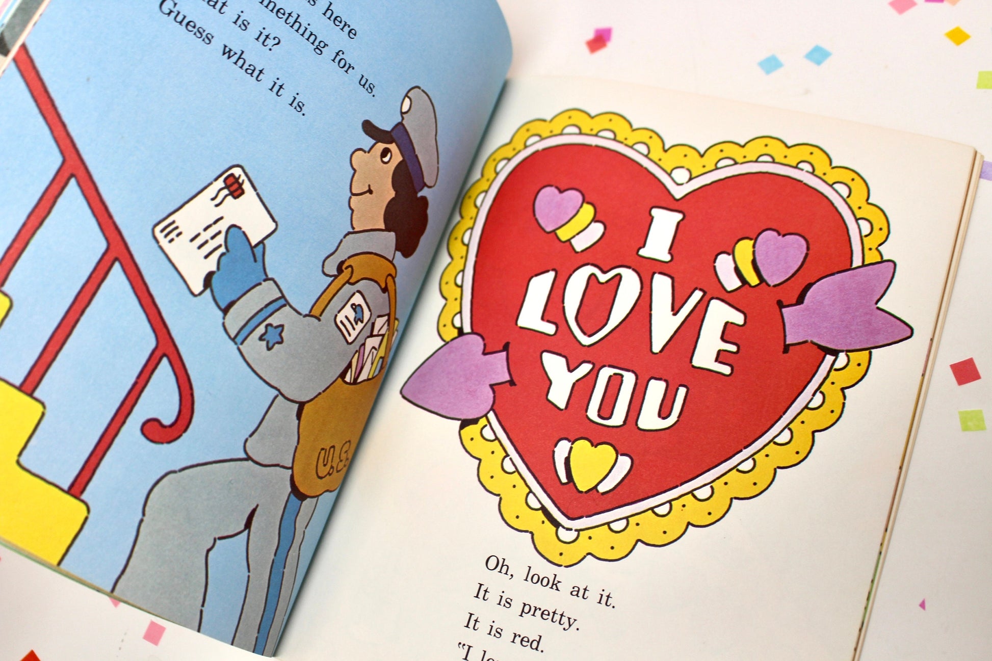 Valentines Day Kids Softcover Book, I Love You Dear Dragon, Vintage Valentines Reading for Kids, Retro V Day Dragon Teacher Classroom Book