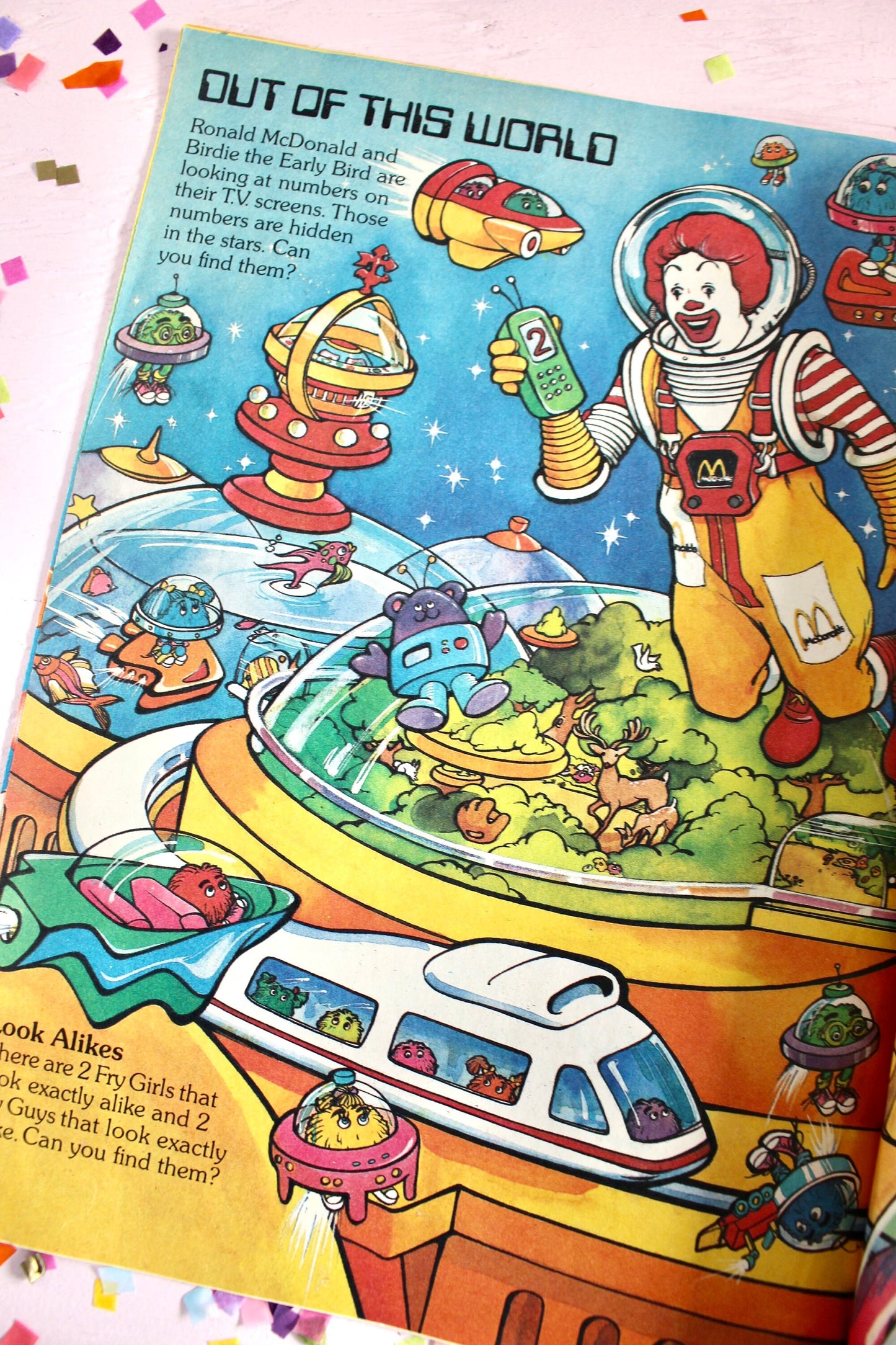 McDonaldland Fun Times Magazine, Vintage 80s Nostalgia Happy Meal Cartoon Book, McDonald Land Character Story Activity Fun Book for Kids