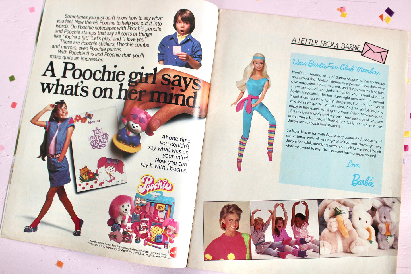 Great Shapes Barbie Magazine for Kids Spring 1984, Vintage 80s Workout Barbie Comic Book, Vintage Barbie Fashion Magazine, 80s Kids Gift