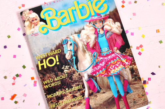 Vintage Western Fun Barbie Magazine for Kids, 90s Kids Barbie Comic, Retro Barbie Ads Activity Book, Barbie Lover Gift, Cowgirl Barbie Book