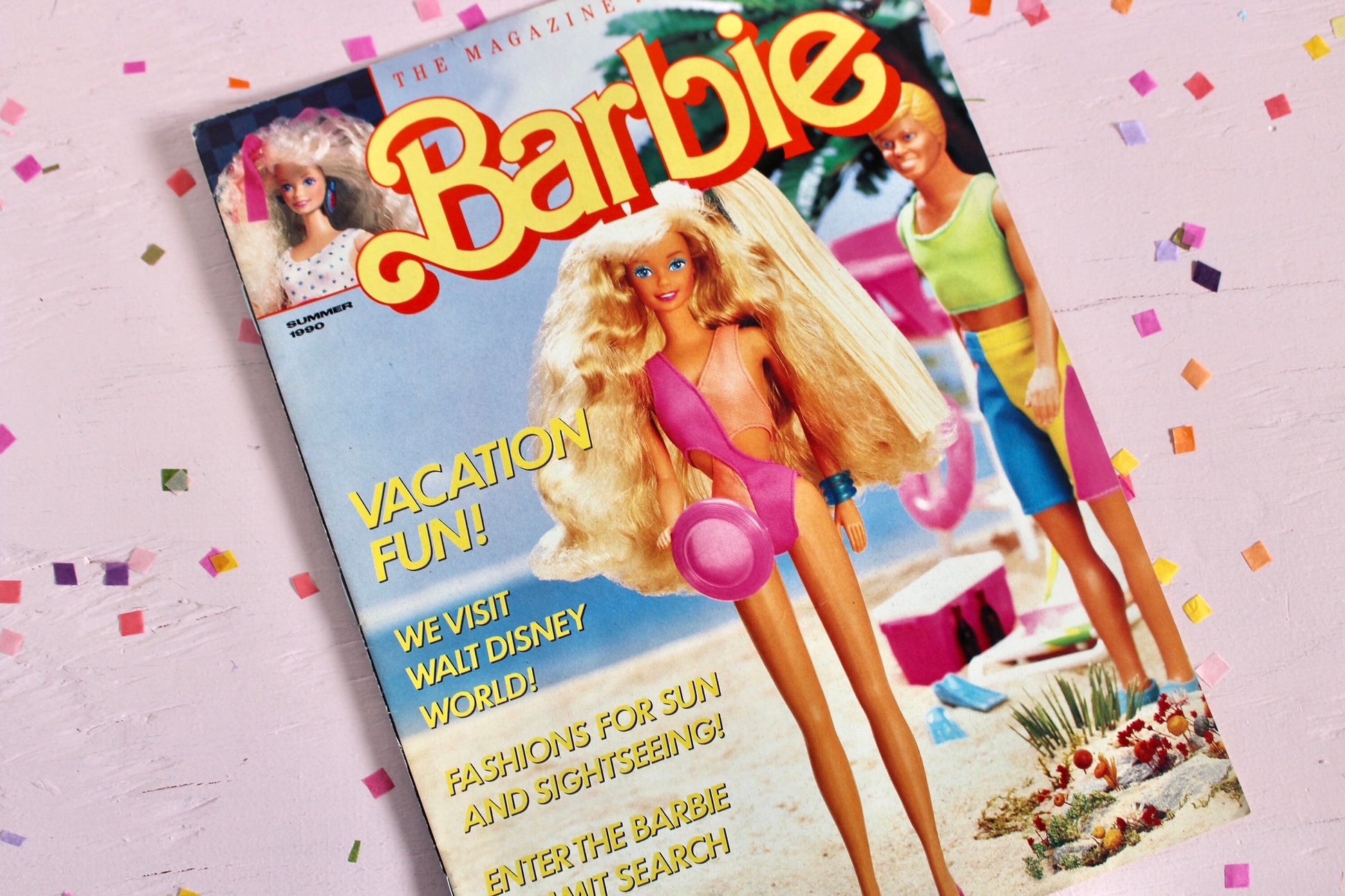 Wet N Wild Barbie Doll Magazine for Kids Summer, Vintage 80s Barbie Comic Book with Vintage Toy Ads, Summer Barbie Book, Barbie Lover Gift,