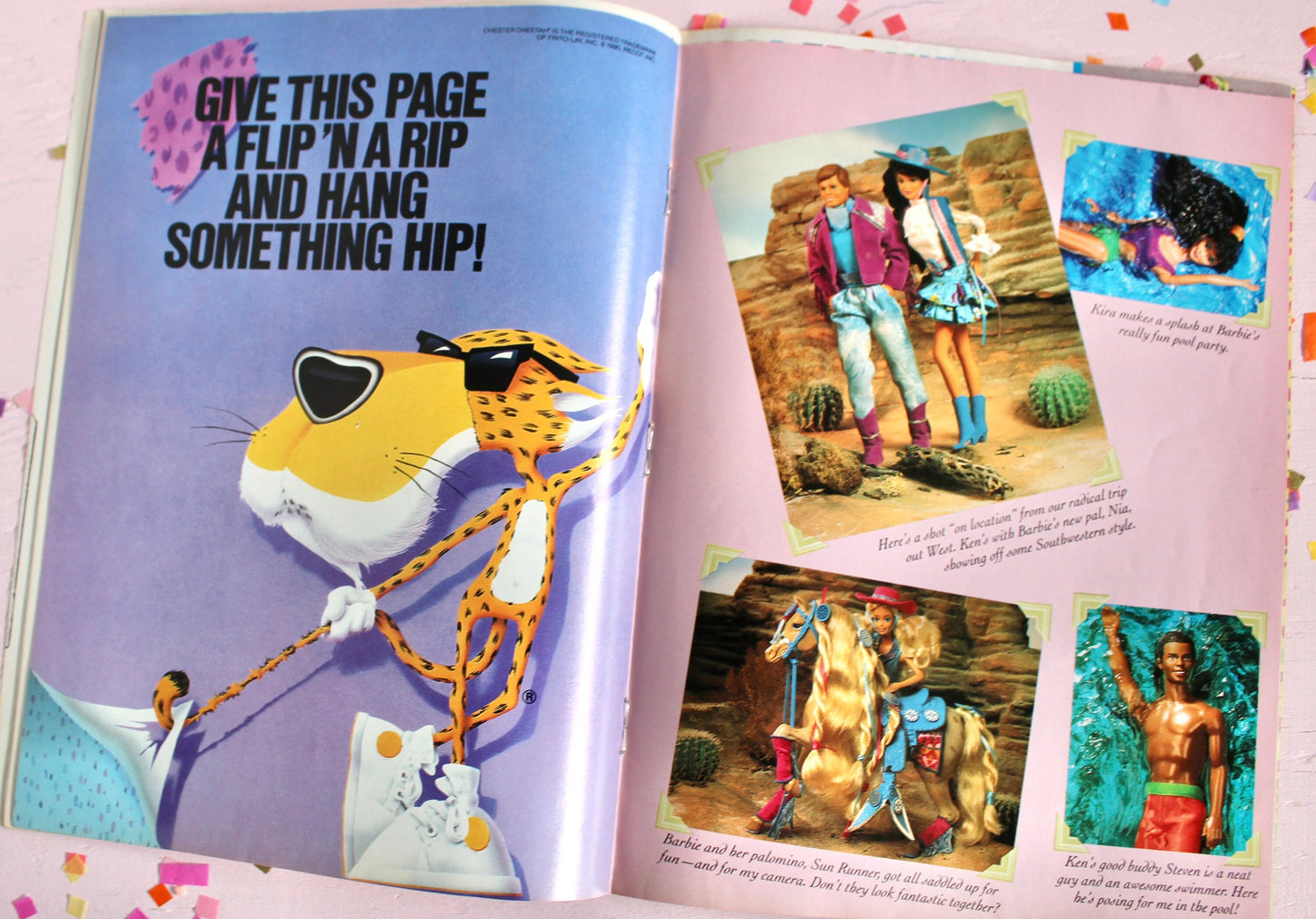 Wet N Wild Barbie Doll Magazine for Kids Summer, Vintage 80s Barbie Comic Book with Vintage Toy Ads, Summer Barbie Book, Barbie Lover Gift,