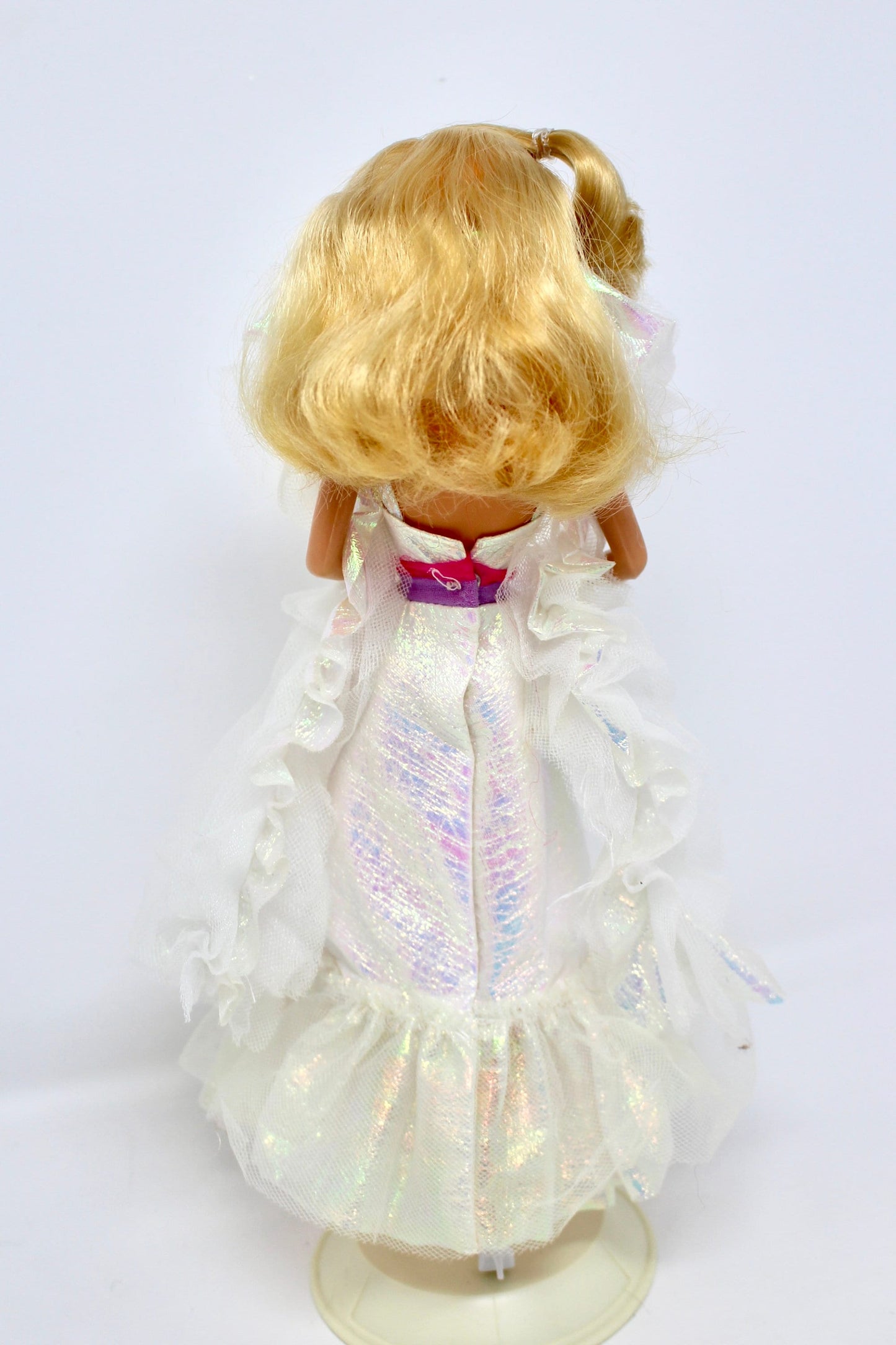 Crystal Barbie Doll in Original Fashion, 80s Superstar Barbie in Iridescent Dress, Vintage 80s Barbie by Mattel