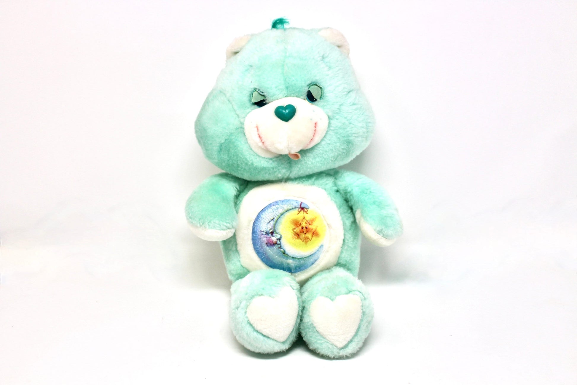 BedTime Care Bear Plush Stuffed Animal, Vintage 80s Moon Star Care Bear Toy, Bedtime Bear Gift