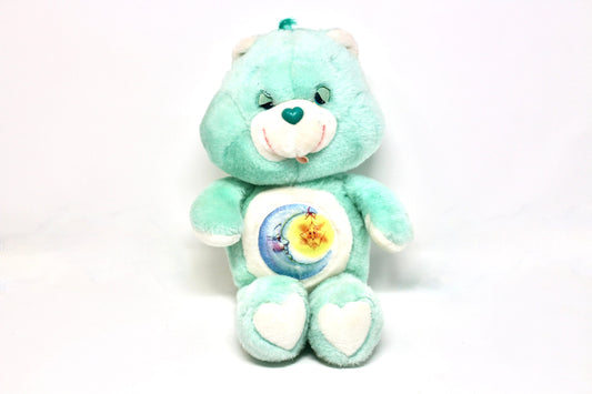 BedTime Care Bear Plush Stuffed Animal, Vintage 80s Moon Star Care Bear Toy, Bedtime Bear Gift