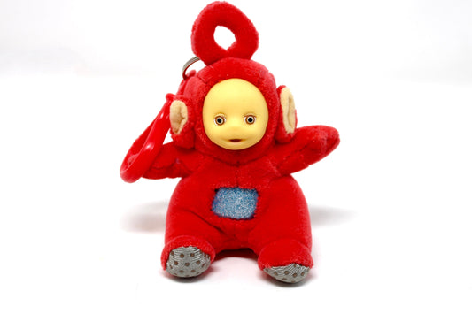 Vintage Teletubby Plush Keychain, Po Red Kids Teletubby Clip On Toy, Vintage 90 Teletubby Collectible Toy, Retro Kids Toy Room Nursery Decor