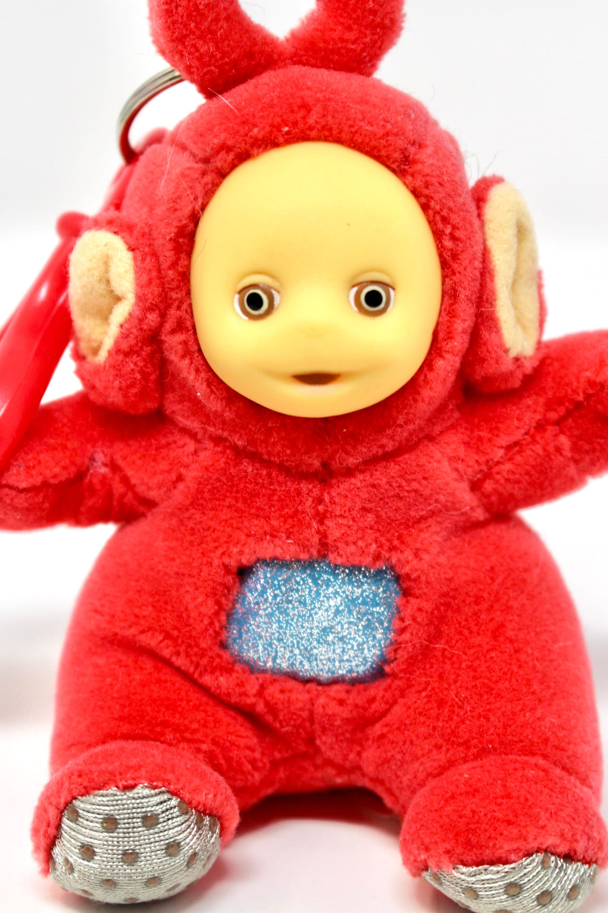 Vintage Teletubby Plush Keychain, Po Red Kids Teletubby Clip On Toy, Vintage 90 Teletubby Collectible Toy, Retro Kids Toy Room Nursery Decor